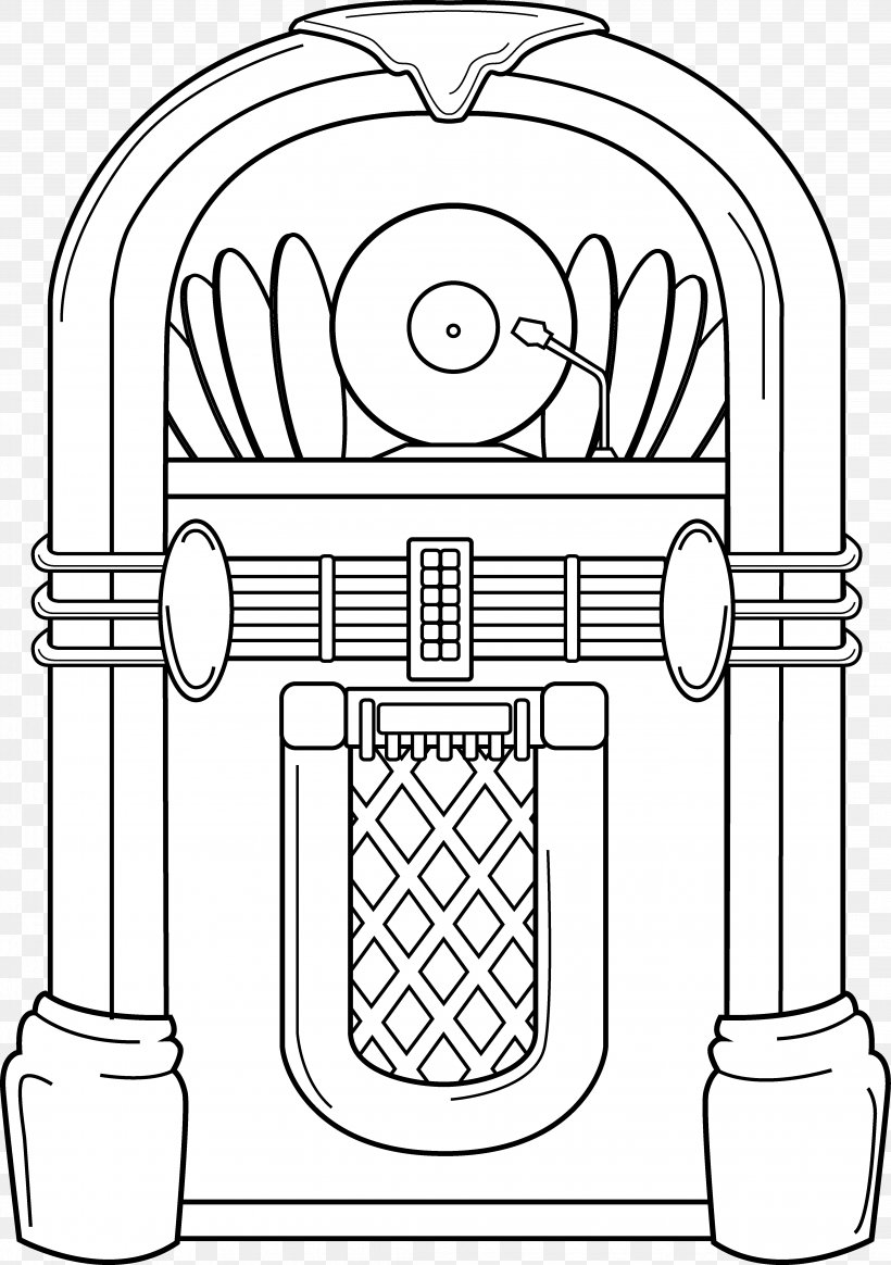 Jukebox Coloring Book Clip Art, PNG, 4331x6151px, Jukebox, Adult, Area, Black And White, Child Download Free