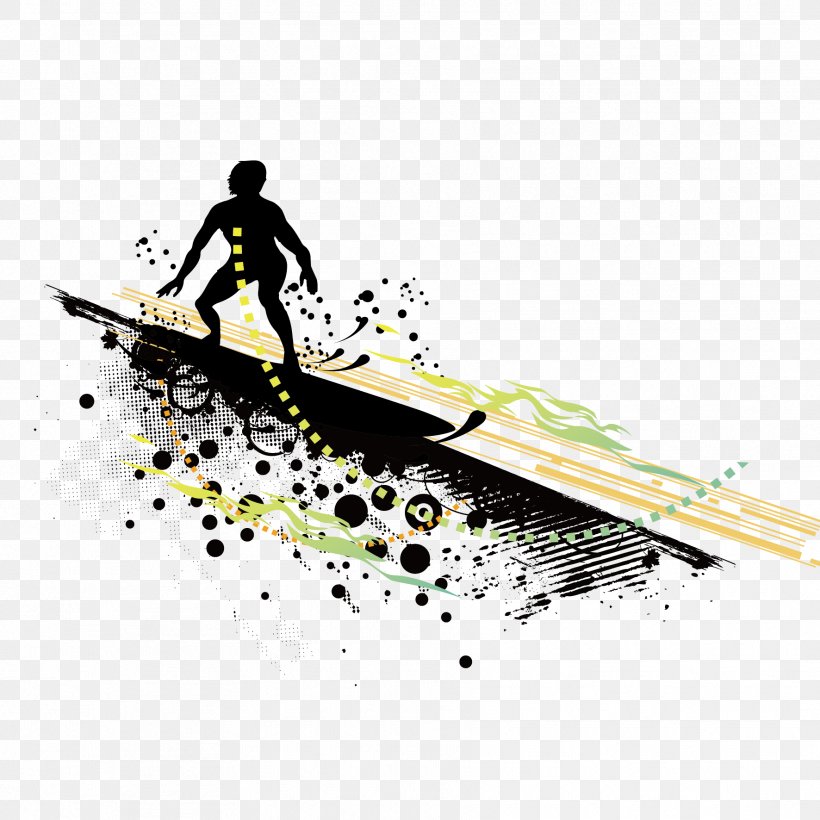 Vector Graphics Illustration Image Design, PNG, 1772x1772px, Surfing, Silhouette, Sports Equipment, Water Download Free
