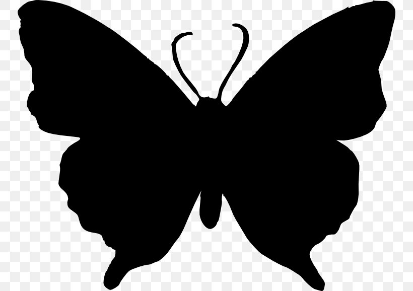 Butterfly Silhouette Clip Art, PNG, 750x578px, Butterfly, Aglais Io, Arthropod, Black, Black And White Download Free