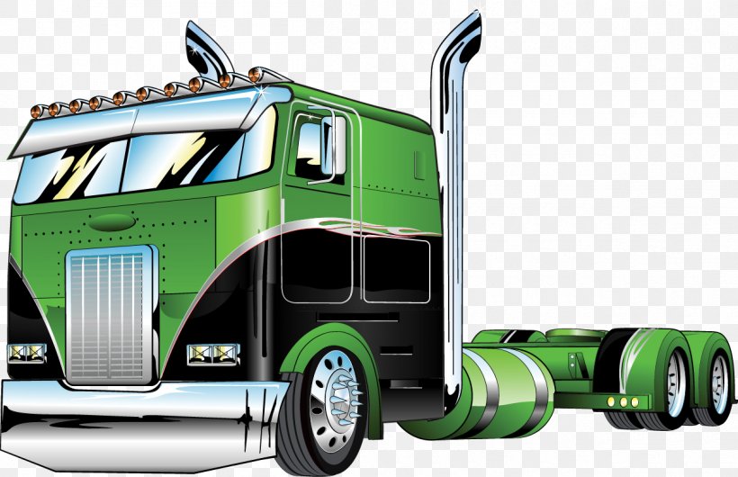 peterbilt semi truck clipart