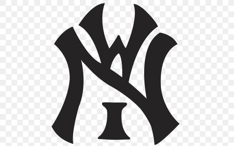 Logos And Uniforms Of The New York Yankees Tampa Bay Rays Yankee Stadium MLB, PNG, 512x512px, New York Yankees, American League, Baseball, Black, Black And White Download Free