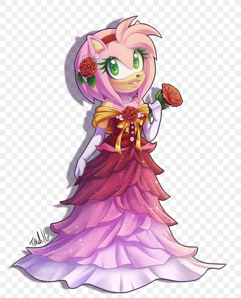Amy Rose Rouge The Bat The Dress Sega, PNG, 789x1013px, Watercolor, Cartoon, Flower, Frame, Heart Download Free