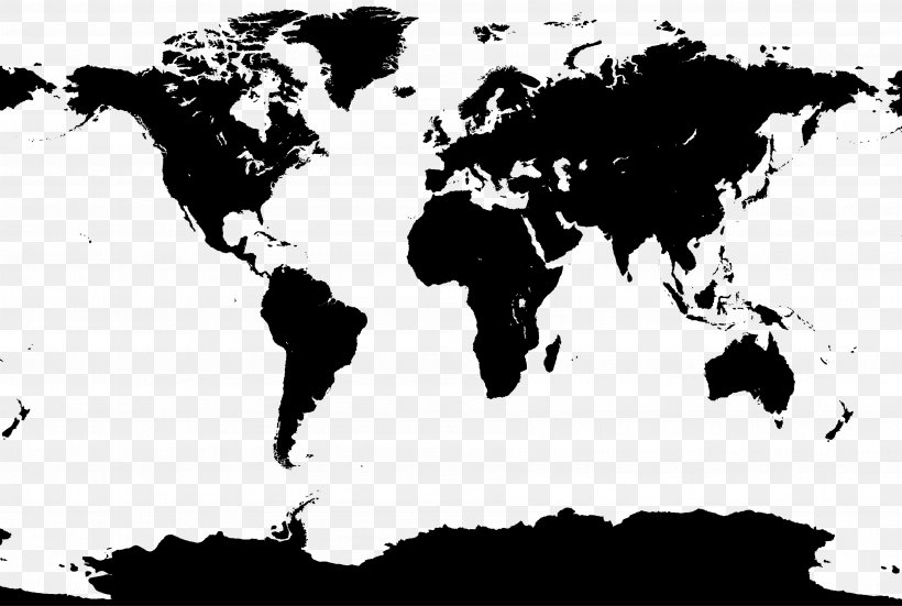 Globe World Map, PNG, 3592x2416px, Globe, Atlas, Black And White, Blank Map, Cartography Download Free