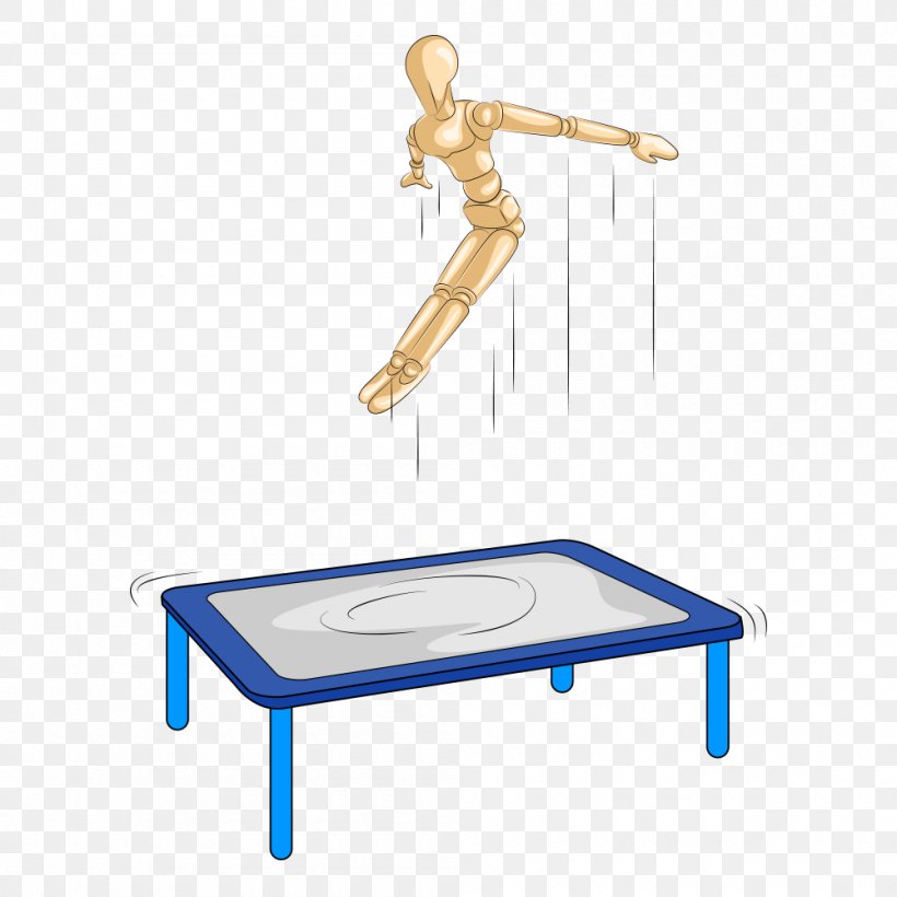 Trampoline Trampolining, PNG, 1000x1000px, Trampoline, Artworks, Furniture, Gymnastics, Mat Download Free