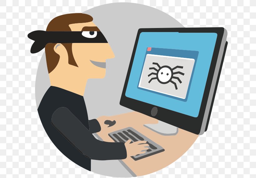 Security Hacker Clip Art Computer Security Phishing, PNG, 644x572px, Security Hacker, Cartoon, Computer, Computer Security, Cyberattack Download Free