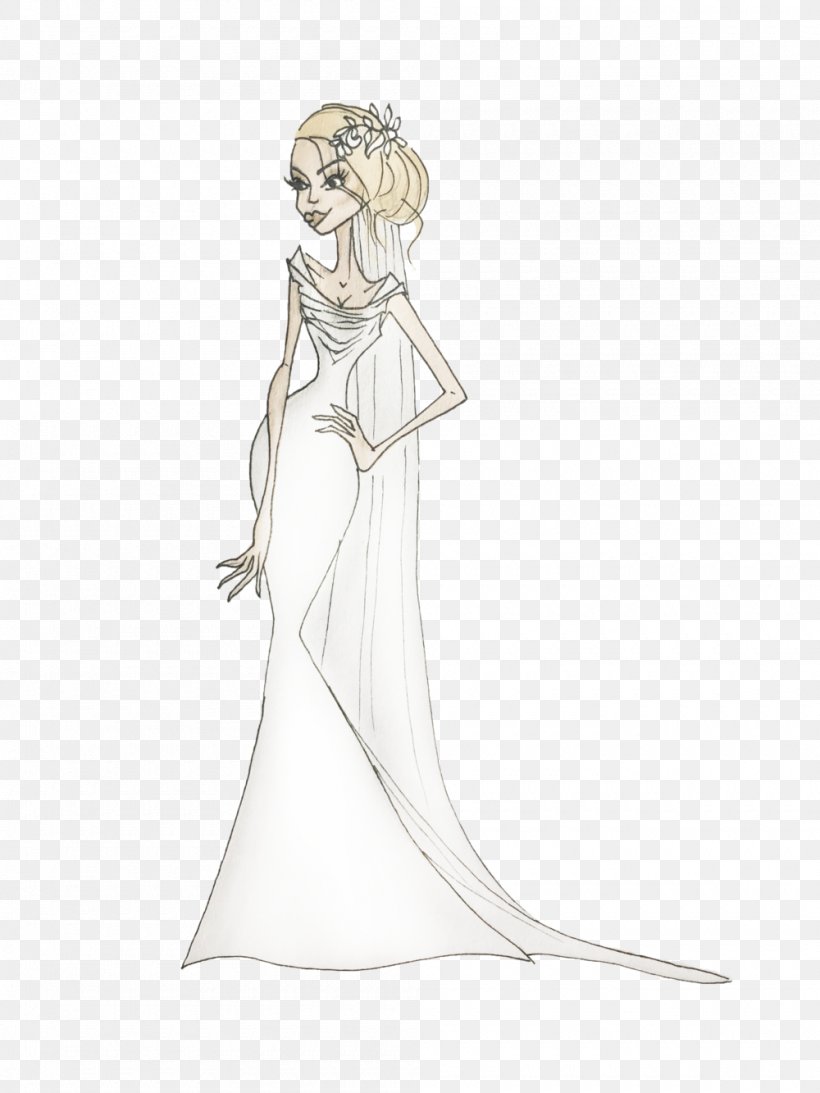Woman Gown Illustration Wedding Dress, PNG, 1000x1333px, Watercolor, Cartoon, Flower, Frame, Heart Download Free