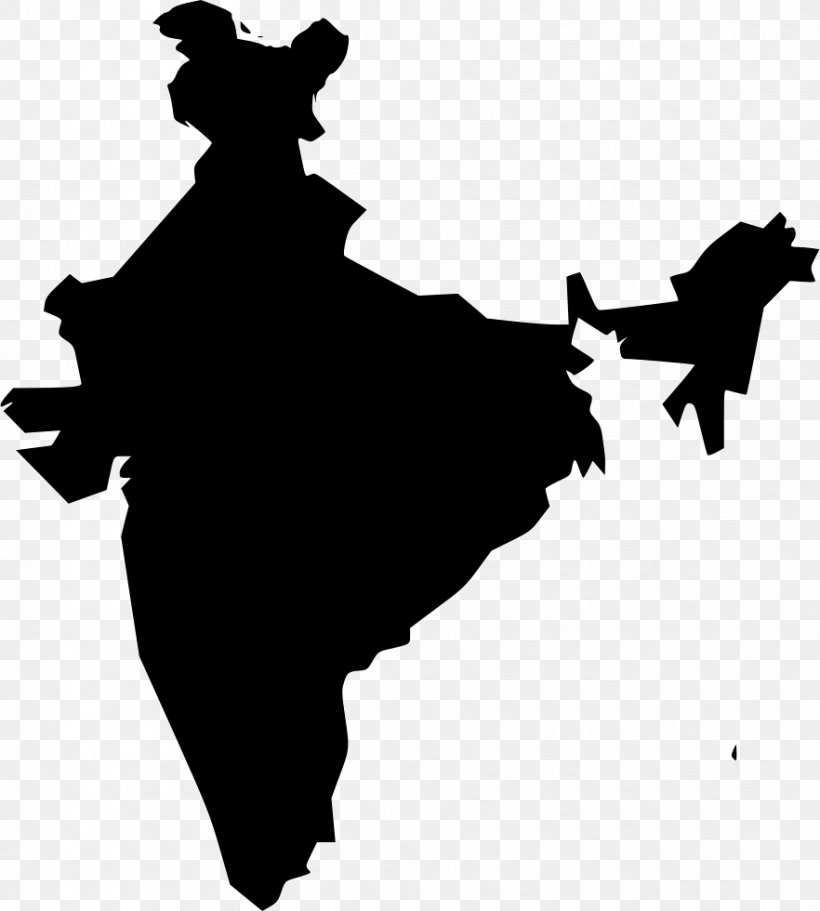 India Royalty-free Vector Map, PNG, 882x980px, India, Black, Black And White, Dog Like Mammal, Drawing Download Free