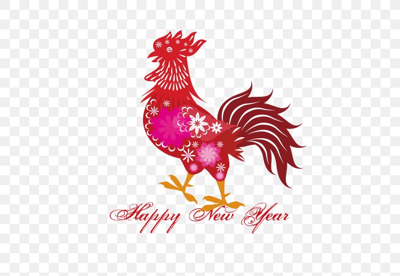 Chinese New Year New Years Day Rooster, PNG, 567x567px, Chinese New Year, Beak, Bird, Chicken, Chinese Calendar Download Free