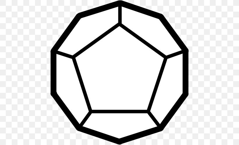 Regular Dodecahedron Pentagon Stellation Polygon, PNG, 500x500px, Dodecahedron, Area, Black And White, Buckminsterfullerene, Chemistry Download Free