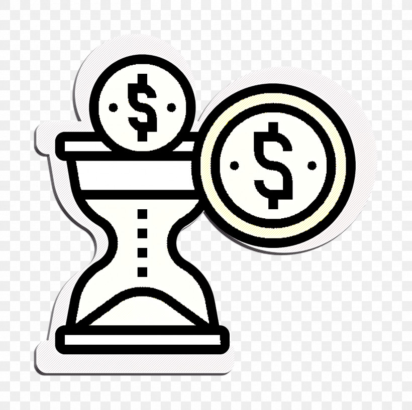 Saving And Investment Icon Hourglass Icon Time Is Money Icon, PNG, 1360x1356px, Saving And Investment Icon, Hourglass Icon, Line, Line Art, Symbol Download Free