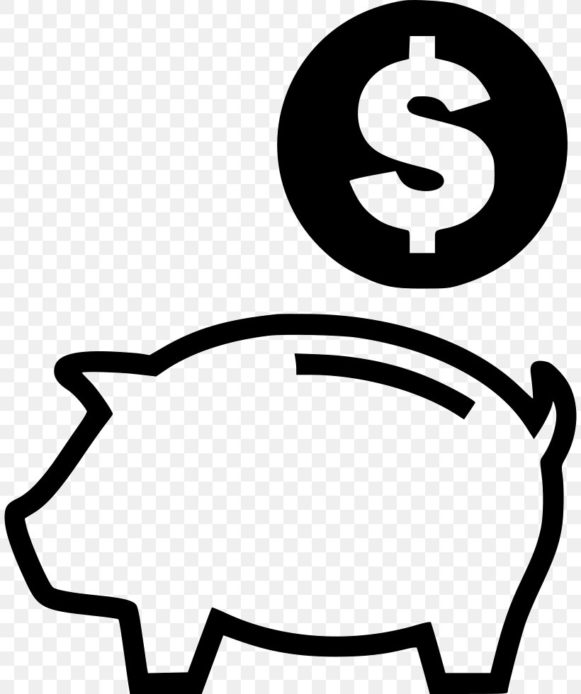 Saving Money Piggy Bank Cost Reduction, PNG, 808x980px, Saving, Area, Bank, Black, Black And White Download Free