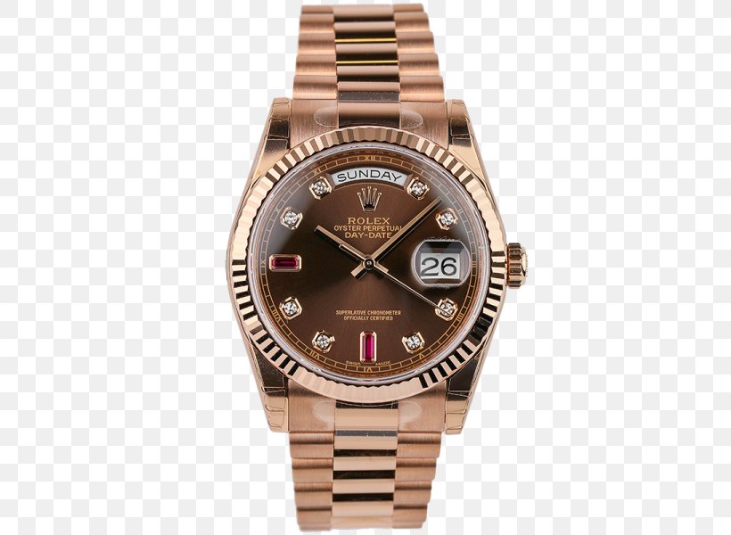 Watch Rolex Day-Date Gold Brown Diamonds, PNG, 600x600px, Watch, Bracelet, Brand, Brown, Brown Diamonds Download Free