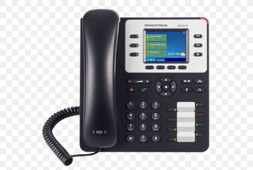 Grandstream Networks Grandstream GXP2130 VoIP Phone Voice Over IP Telephone, PNG, 550x550px, Grandstream Networks, Answering Machine, Business, Business Telephone System, Caller Id Download Free