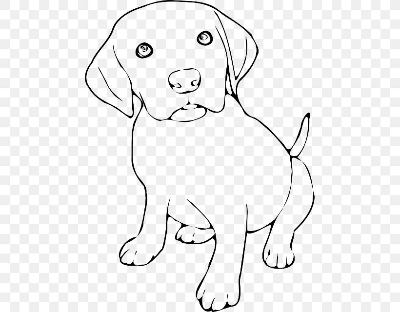 Labrador Retriever Puppy Beagle Border Collie Clip Art, PNG, 471x640px, Labrador Retriever, Area, Beagle, Black And White, Black Nose Download Free