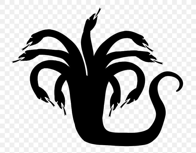 Lernaean Hydra Clip Art, PNG, 800x644px, Lernaean Hydra, Art, Black And White, Dragon, Fictional Character Download Free