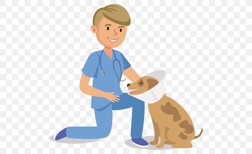 Dog Veterinarian Cartoon Pet, PNG, 500x500px, Watercolor, Cartoon, Flower, Frame, Heart Download Free