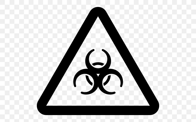 Biological Hazard Symbol Sign Biosafety Level, PNG, 512x512px, Biological Hazard, Area, Biology, Biosafety Level, Black And White Download Free