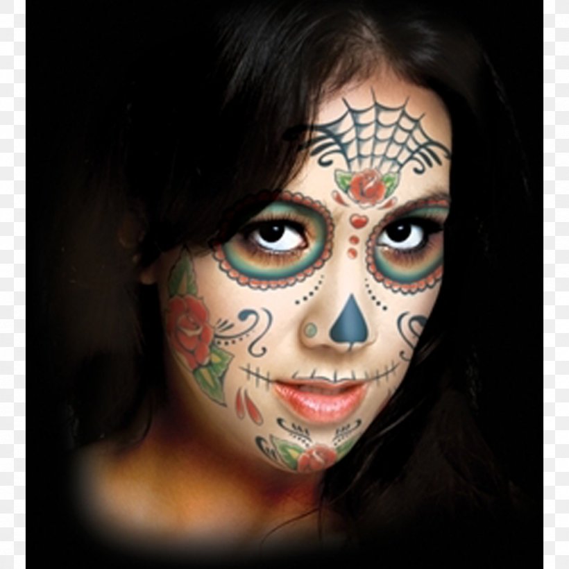 Calavera Abziehtattoo Cosmetics Day Of The Dead, PNG, 1000x1000px, Calavera, Abziehtattoo, Body Piercing, Cheek, Cosmetics Download Free