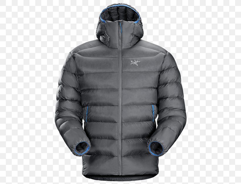 Hoodie Jacket Arc'teryx Down Feather Clothing, PNG, 450x625px, Hoodie, Boot, Clothing, Clothing Accessories, Coat Download Free