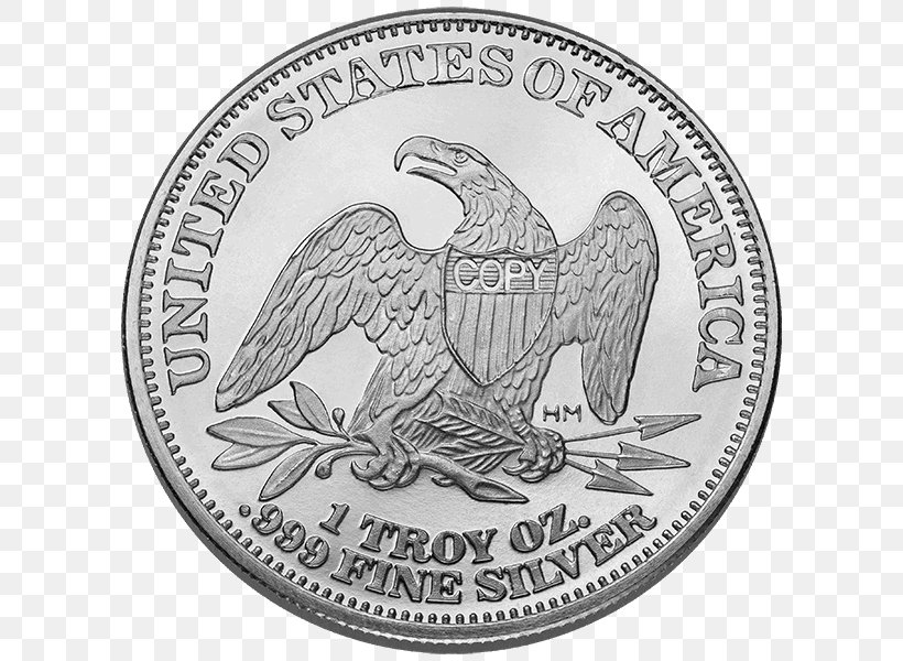 United States Seated Liberty Coinage Silver Mint Bullion, PNG, 600x600px, Coin, All, Badge, Bald Eagle, Bird Download Free