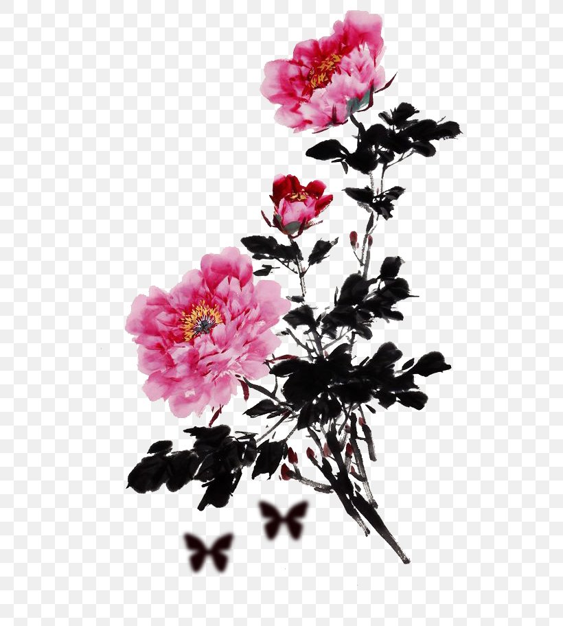 Moutan Peony Floral Design Clip Art, PNG, 580x912px, Moutan Peony, Blossom, Branch, Cherry Blossom, Chrysanths Download Free