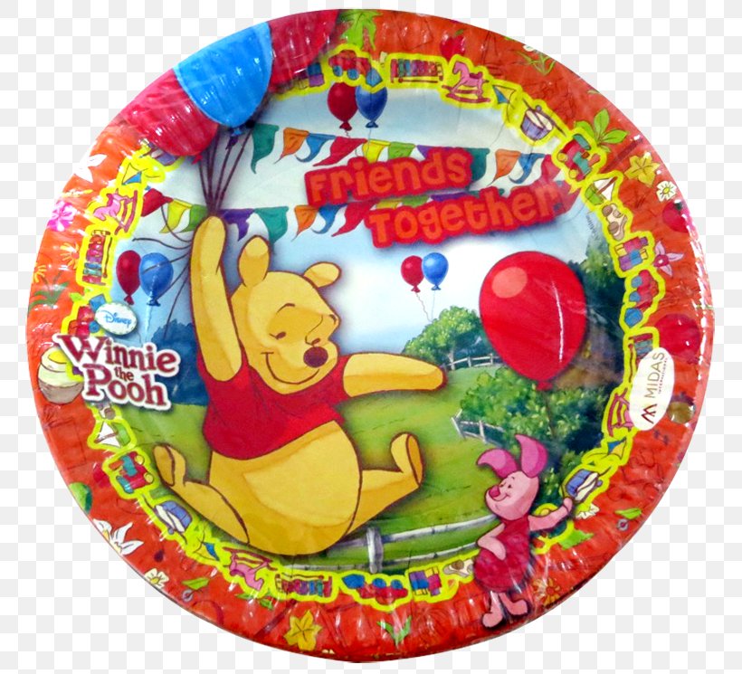 Winnie The Pooh Paper Plate Party Winnipeg, PNG, 800x745px, Winnie The Pooh, Birthday, Children S Party, Christmas Ornament, Cup Download Free