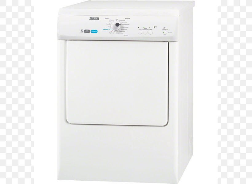 Clothes Dryer Zanussi ZTE7101PZ Laundry Home Appliance, PNG, 600x600px, Clothes Dryer, Aeg, Condenser, Cooking Ranges, Gas Stove Download Free