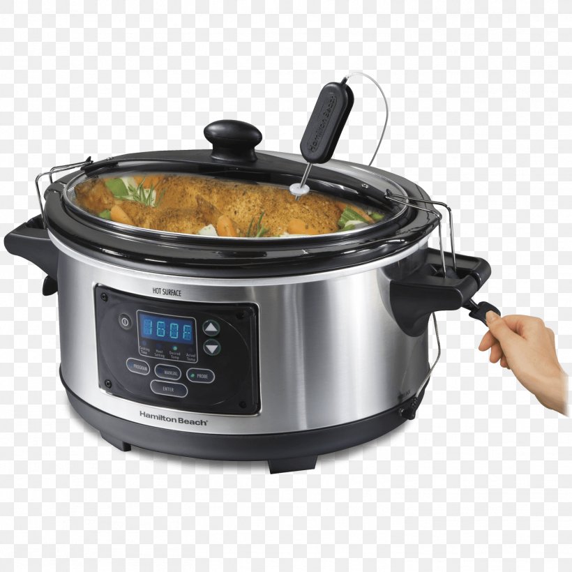 Slow Cookers Hamilton Beach Set & Forget 6 Quart Programmable Slow Cooker Hamilton Beach Set & Forget 33969 Hamilton Beach Brands, PNG, 1511x1511px, Slow Cookers, Cooker, Cooking, Cookware Accessory, Cookware And Bakeware Download Free