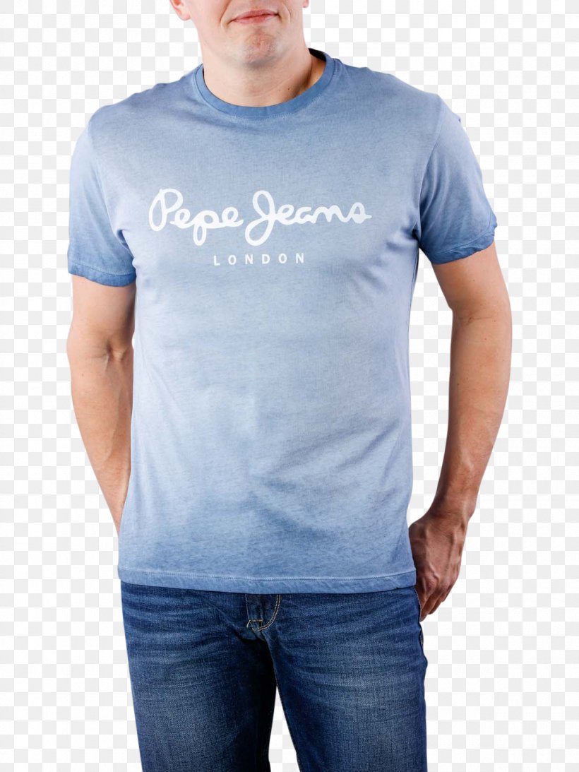 T-shirt Pepe Jeans Top Sleeve, PNG, 1200x1600px, Tshirt, Blue, Brand, Clothing, Electric Blue Download Free