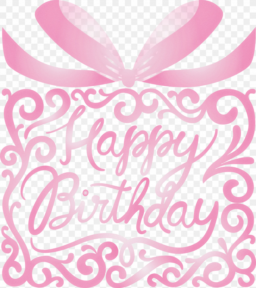Birthday Calligraphy Happy Birthday Calligraphy, PNG, 2662x3000px, Birthday Calligraphy, Happy Birthday Calligraphy, Magenta, Pink, Text Download Free