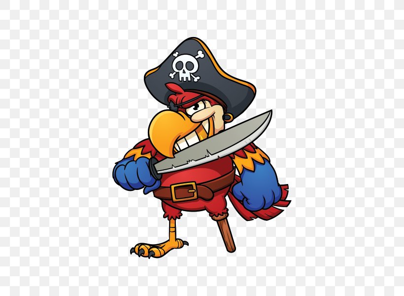 Pirate Parrot Cartoon Piracy, PNG, 600x600px, Parrot, Art, Beak, Bird, Cartoon Download Free