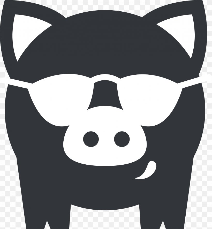 Domestic Pig Sticker Decal Silhouette, PNG, 1947x2106px, Domestic Pig, Black, Black And White, Brand, Bumper Sticker Download Free