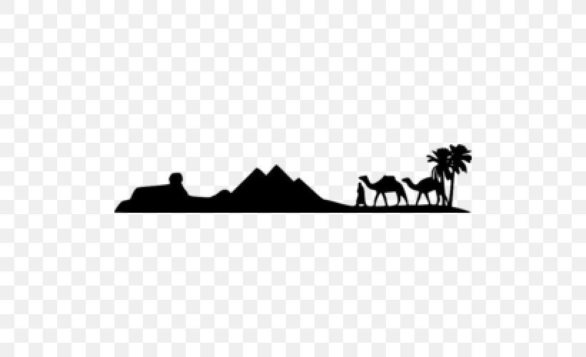 Egypt Silhouette Skyline Wall Decal Sticker, PNG, 500x500px, Egypt, Art, Black And White, Camel, Camel Like Mammal Download Free