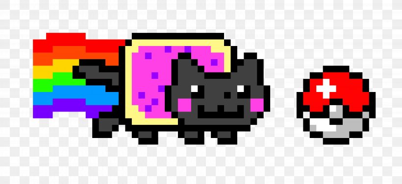 Nyan Cat YouTube Pixel Art, PNG, 6100x2800px, Nyan Cat, Art, Brand, Cat, Deviantart Download Free