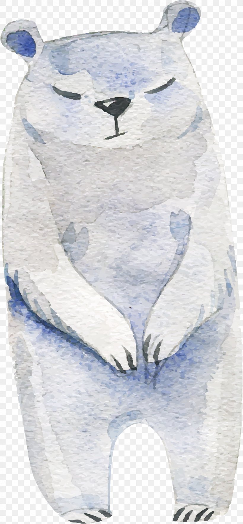 Polar Bear, PNG, 1391x3000px, Watercolor, Cartoon, Flower, Frame, Heart Download Free
