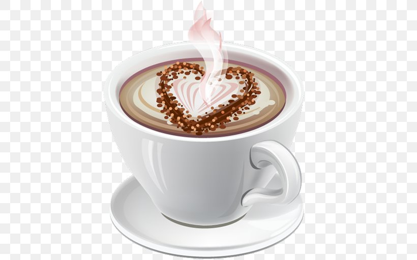 Coffee Tea Cafe Clip Art, PNG, 512x512px, Coffee, Babycino, Cafe, Cafe Au Lait, Caffeine Download Free