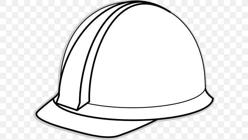 Hard Hat Black And White Clip Art, PNG, 600x462px, Hard Hat, Area, Baseball Cap, Black And White, Cap Download Free