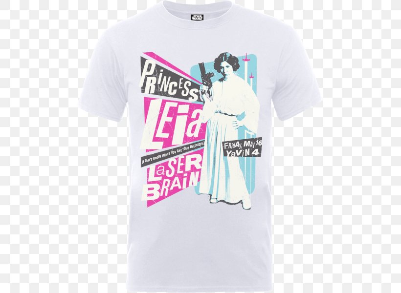 T-shirt Leia Organa Han Solo Stormtrooper Anakin Skywalker, PNG, 505x600px, Tshirt, Active Shirt, Anakin Skywalker, Brand, Carrie Fisher Download Free