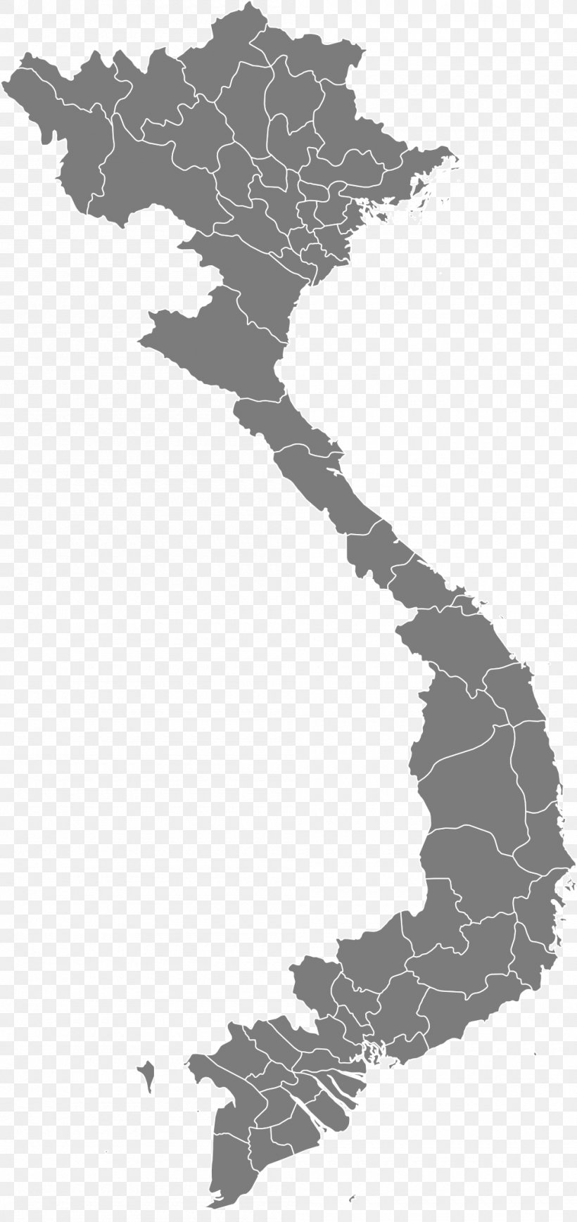 Vietnam Vector Graphics Royalty-free Stock Illustration, PNG, 1000x2119px, Vietnam, Black And White, Flag Of Vietnam, Map, Monochrome Download Free