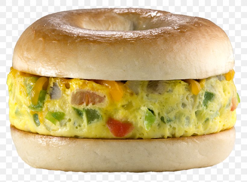 Omelette Breakfast Sandwich Bagel Vegetarian Cuisine Cheeseburger, PNG, 900x665px, Omelette, American Food, Bagel, Baked Goods, Breakfast Download Free