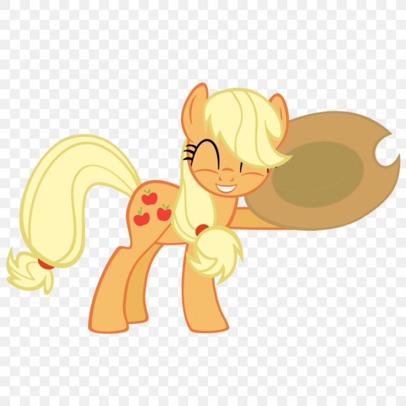 Horse Applejack Illustration Yellow Clip Art, PNG, 894x894px, Watercolor, Cartoon, Flower, Frame, Heart Download Free