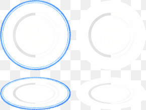 Plates - Blue Circles Pattern Design PNG