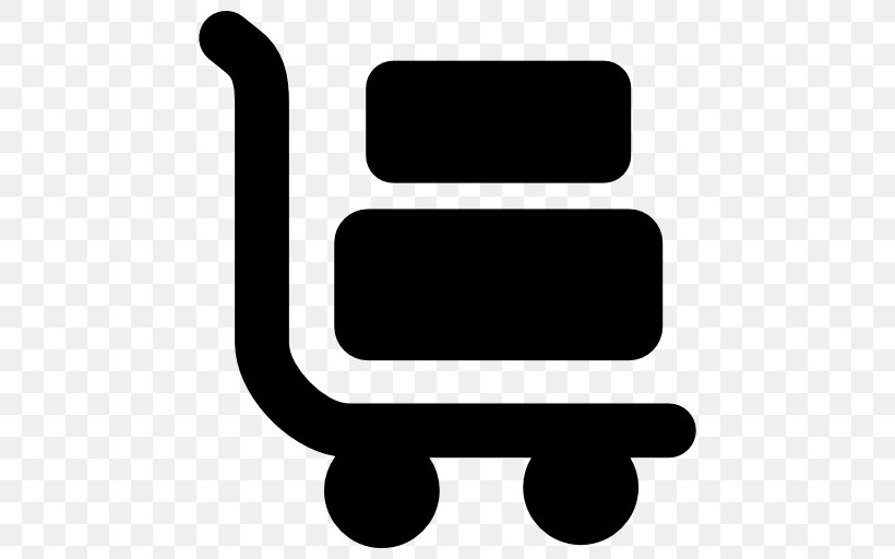 Baggage Cart Suitcase Shopping Cart, PNG, 512x512px, Baggage, Baggage Cart, Baggage Reclaim, Black, Black And White Download Free