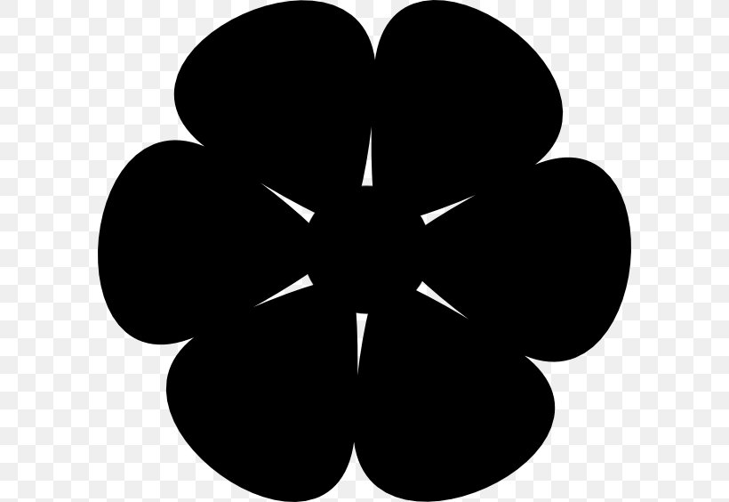 Clip Art Illustration Free Content Image, PNG, 600x564px, Flower, Blackandwhite, Clover, Drawing, Floral Design Download Free