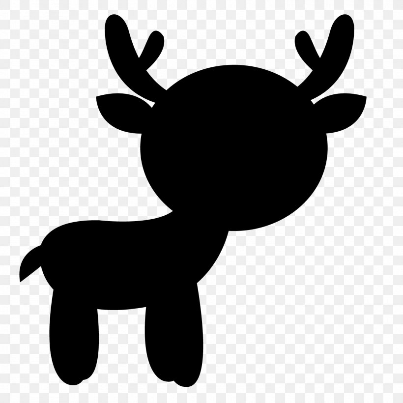 Reindeer Black & White, PNG, 1500x1500px, Reindeer, Antler, Black, Black White M, Blackandwhite Download Free