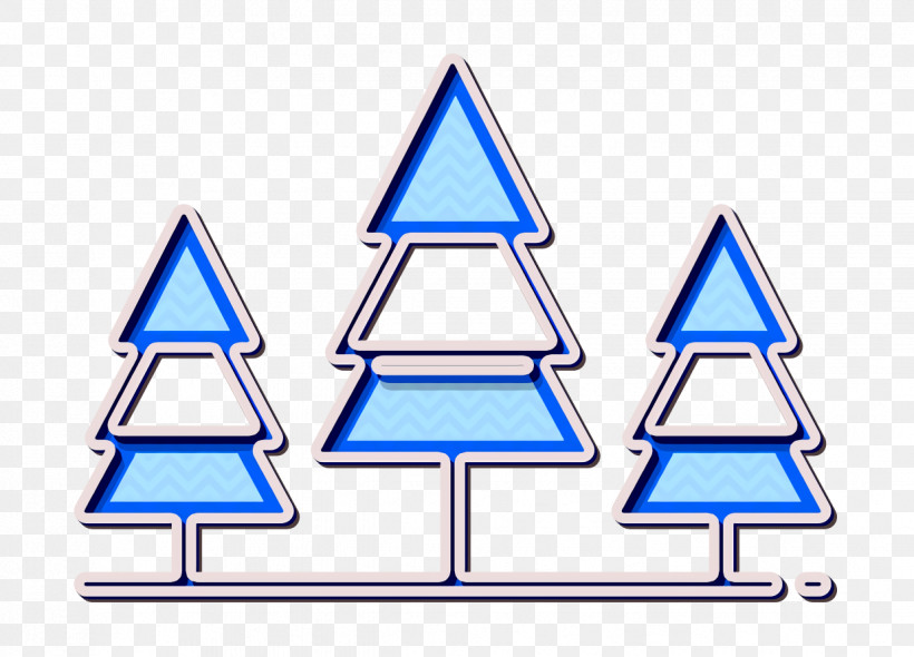 Woodland Icon Nature Icon Forest Icon, PNG, 1236x890px, Woodland Icon, Cone, Electric Blue, Forest Icon, Line Download Free