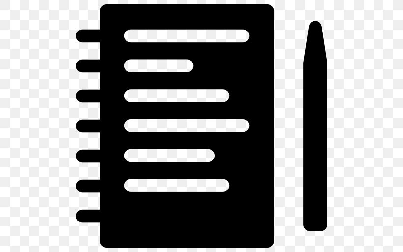 Notebook Pencil Laptop, PNG, 512x512px, Notebook, Ballpoint Pen, Black, Black And White, Brand Download Free