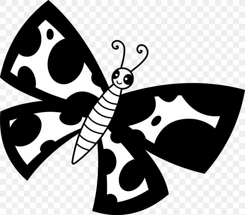 Monarch Butterfly Black And White Clip Art, PNG, 6910x6090px, Butterfly, Art, Black And White, Black Butterfly, Cartoon Download Free