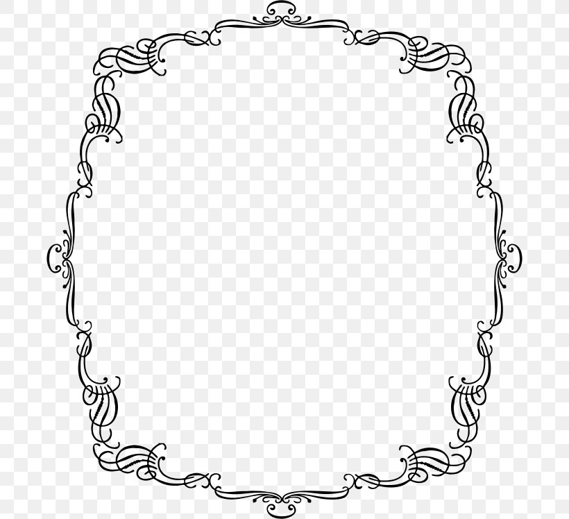 Picture Frames Vintage Clothing Clip Art, PNG, 686x748px, Picture Frames, Area, Black And White, Body Jewelry, Line Art Download Free