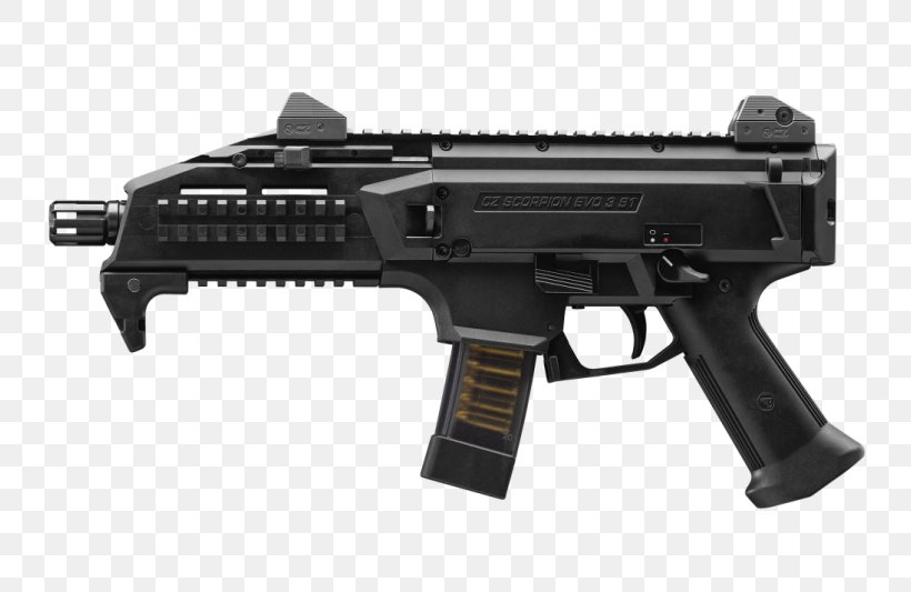 CZ Scorpion Evo 3 Škorpion Firearm Pistol Submachine Gun, PNG, 800x533px, Watercolor, Cartoon, Flower, Frame, Heart Download Free